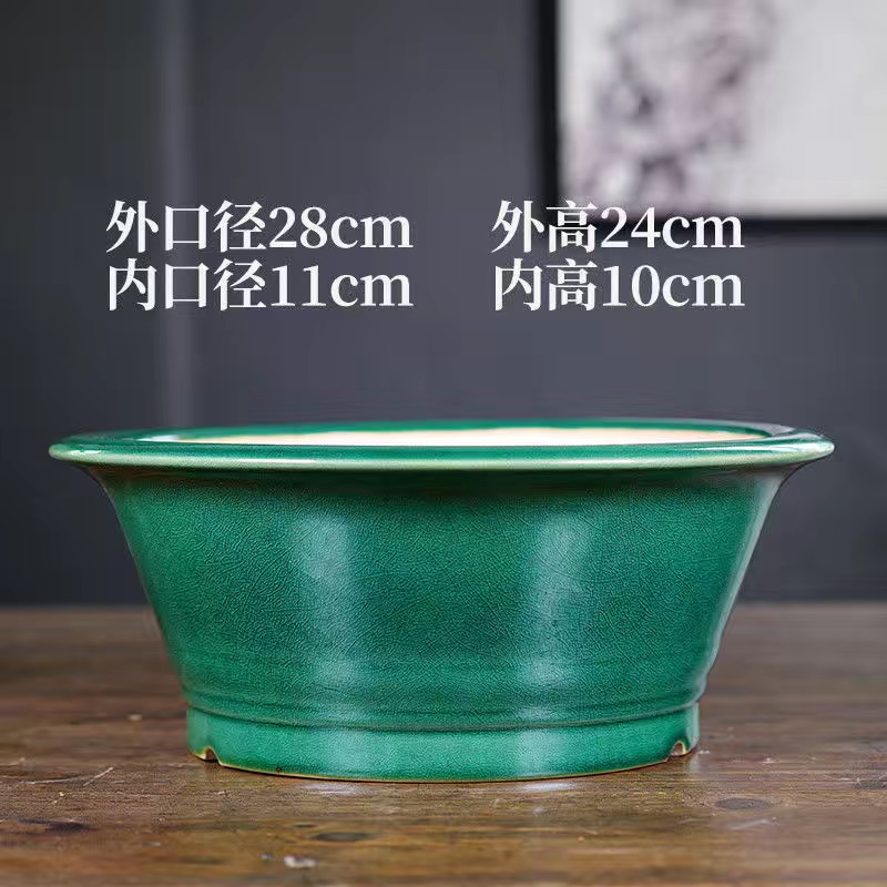 张治诚老师高温釉盆手工盆岛国回流花盆陶瓷日式透气艺术栽种精致
