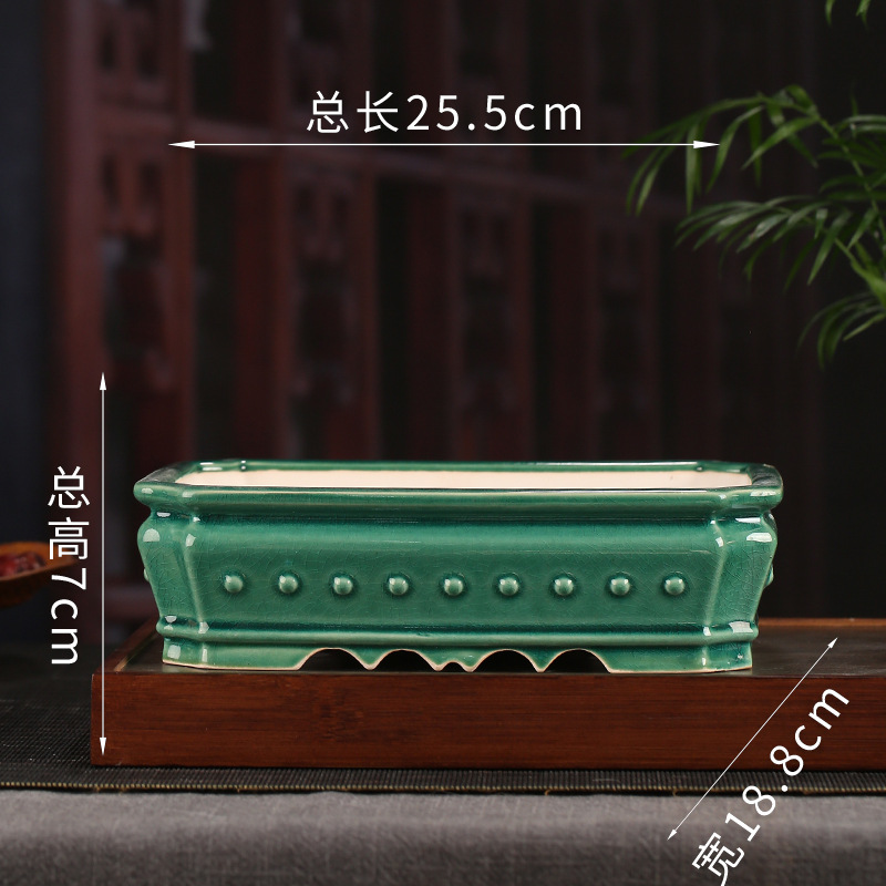 张治诚老师手工浪底小号骨钉花盆盆景花盆陶瓷古典