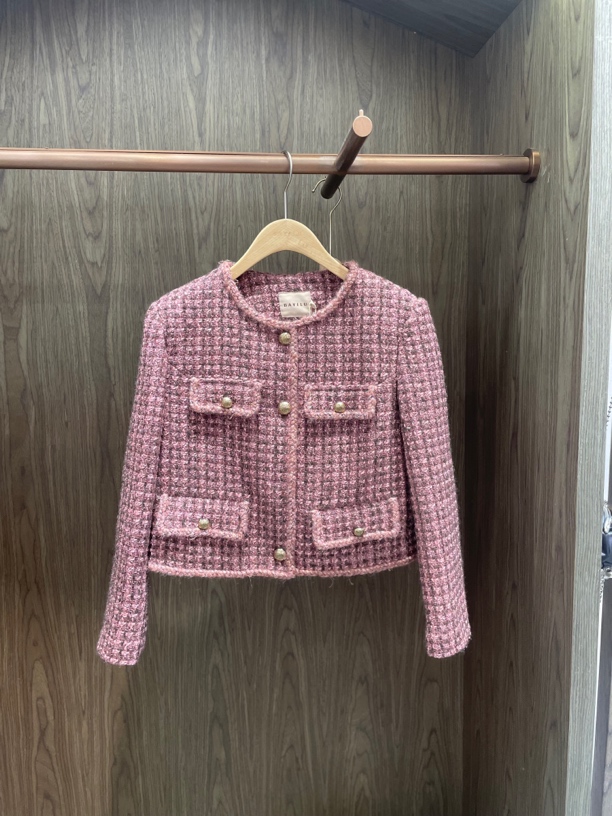 芭家2024冬款时尚名媛百搭气质小香风长袖外套92Y6923-1169B