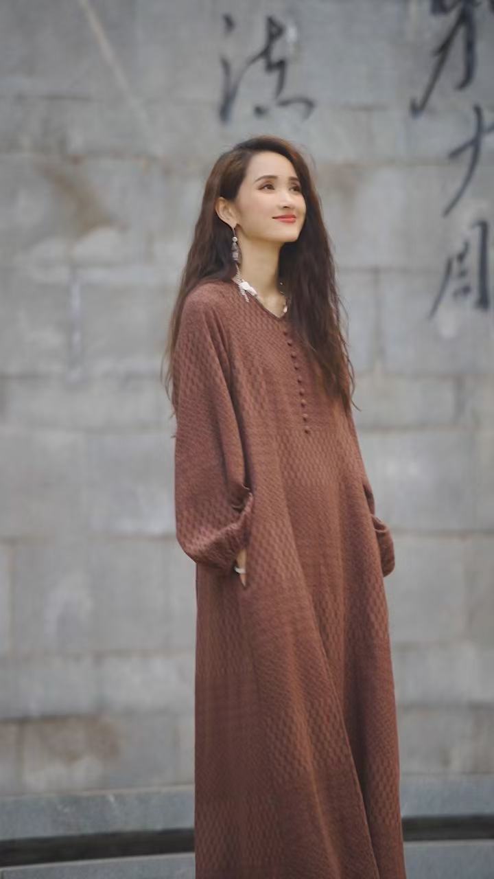 暗香棉麻定制连衣裙