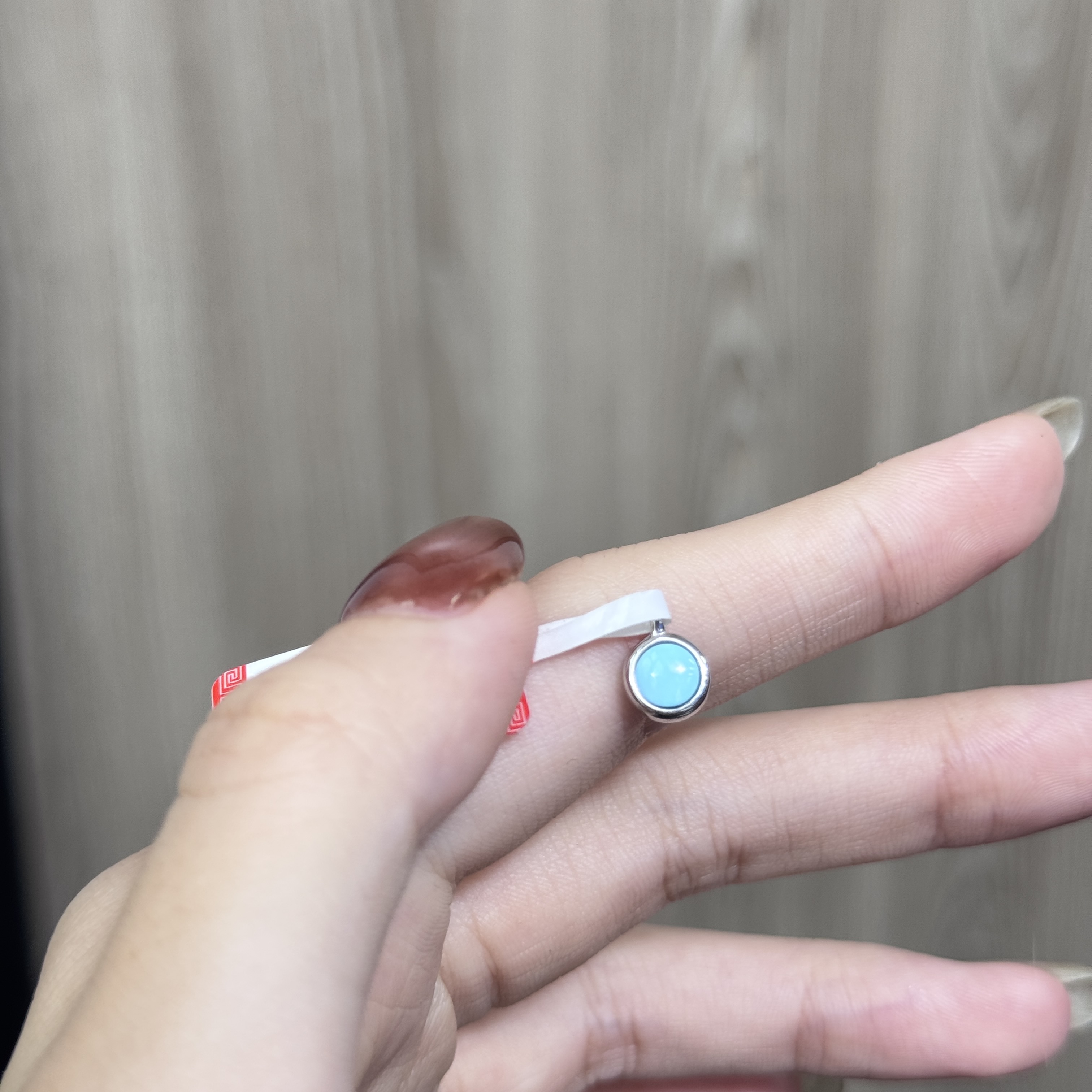 绿松石小灯泡吊坠s925银