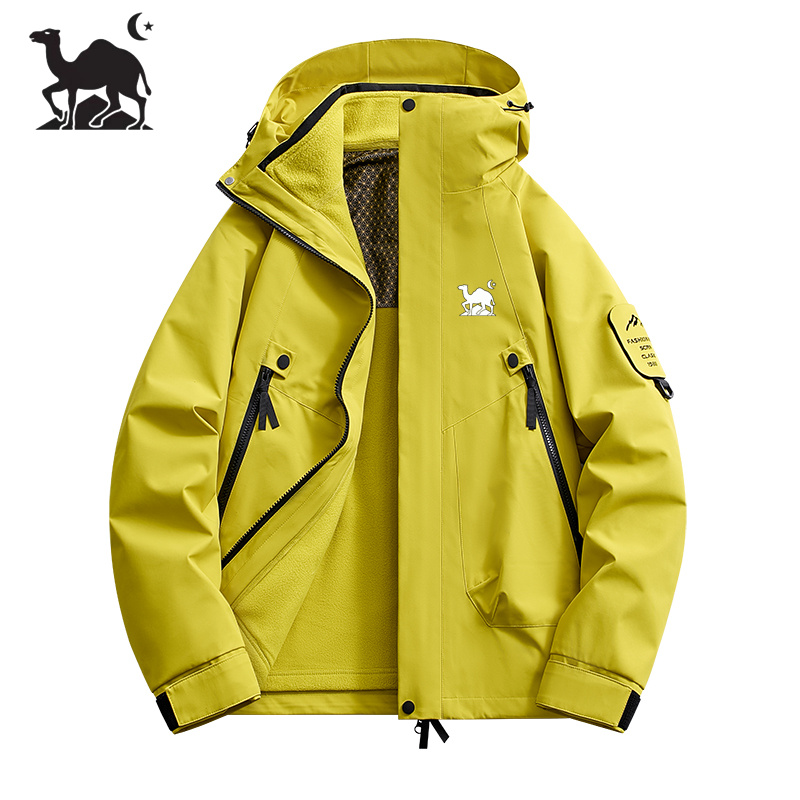 东方骆驼2024新款户外登山服运动休闲夹克防风防水秋冬情侣连帽C6