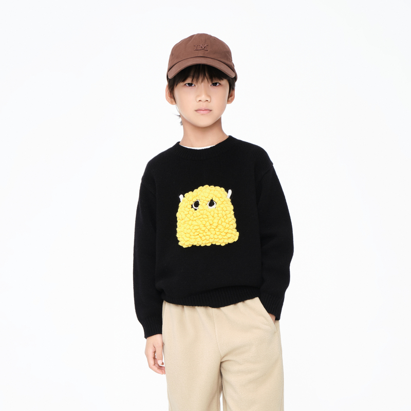 littlemoco童装冬装新款男女童套头长袖保暖毛衣#KBC4SWTT02