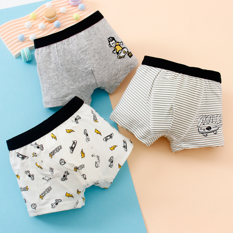 断码清仓四条随机男童纯棉内裤平角四角儿童短裤