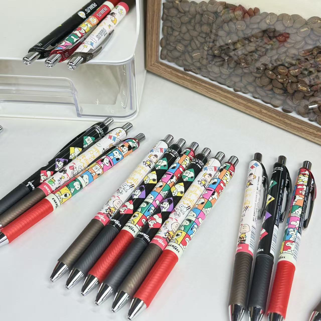 现货派通史努比75周年限定pentel黑色0.5mm中性笔水笔