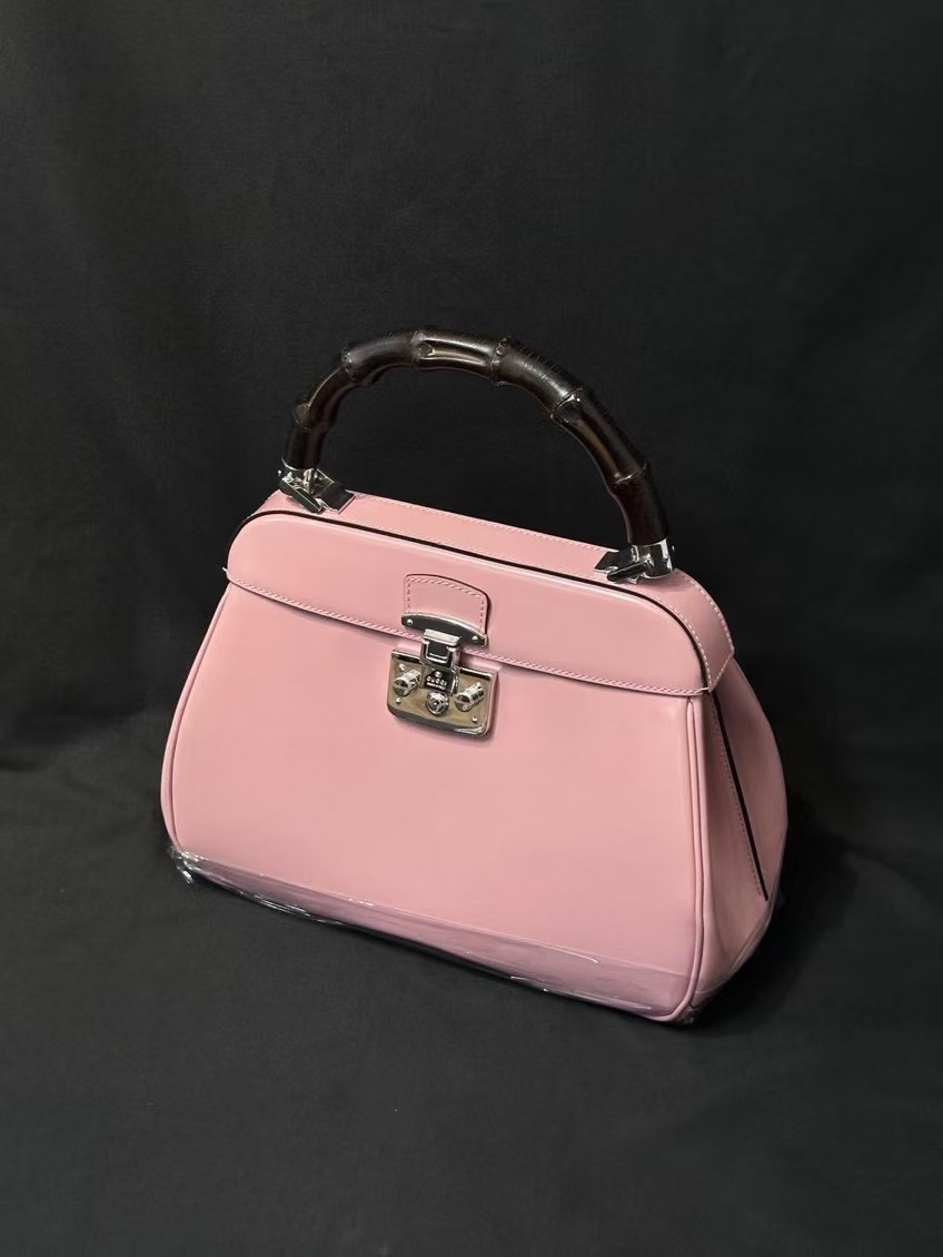 95新 GUCCI/古驰 CS5481/Gucci 光面竹节手提包