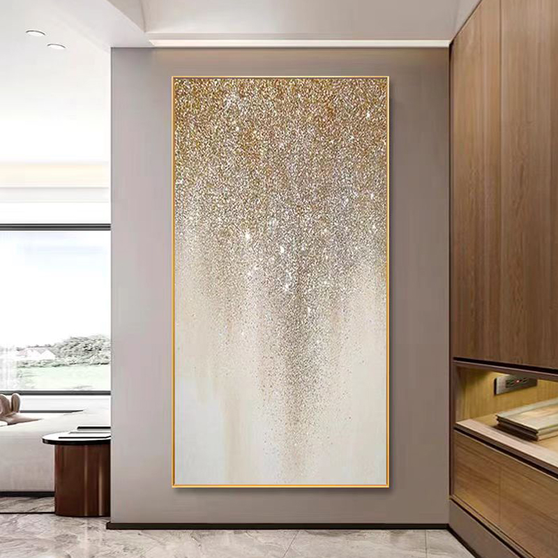 《星河彼岸》纯手绘油画现代简约客厅装饰画轻奢入户玄关走廊挂画