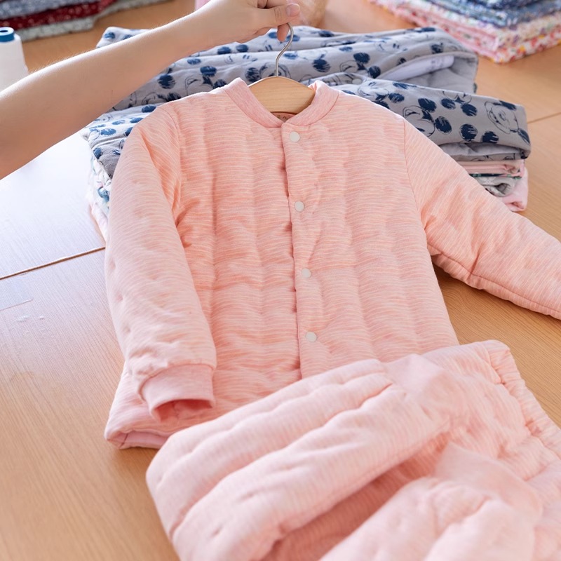 手工棉花棉袄棉裤中大童学生内胆套装 冬季保暖男女宝宝儿童棉衣