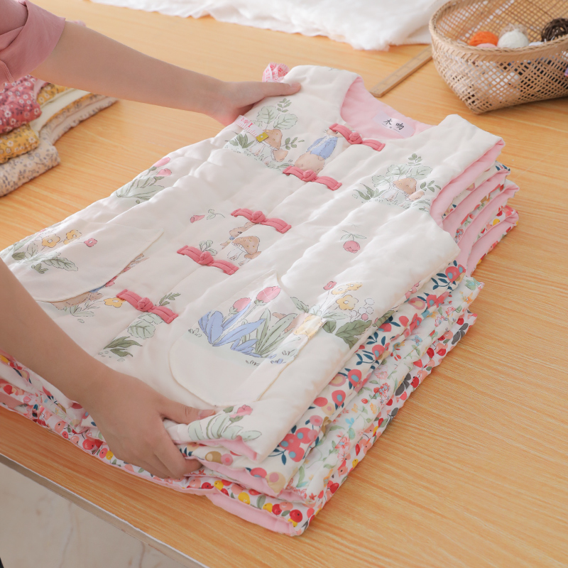 纯棉棉马甲保暖碎花手工冬季加厚中式盘扣女士2024新款（直播专享）