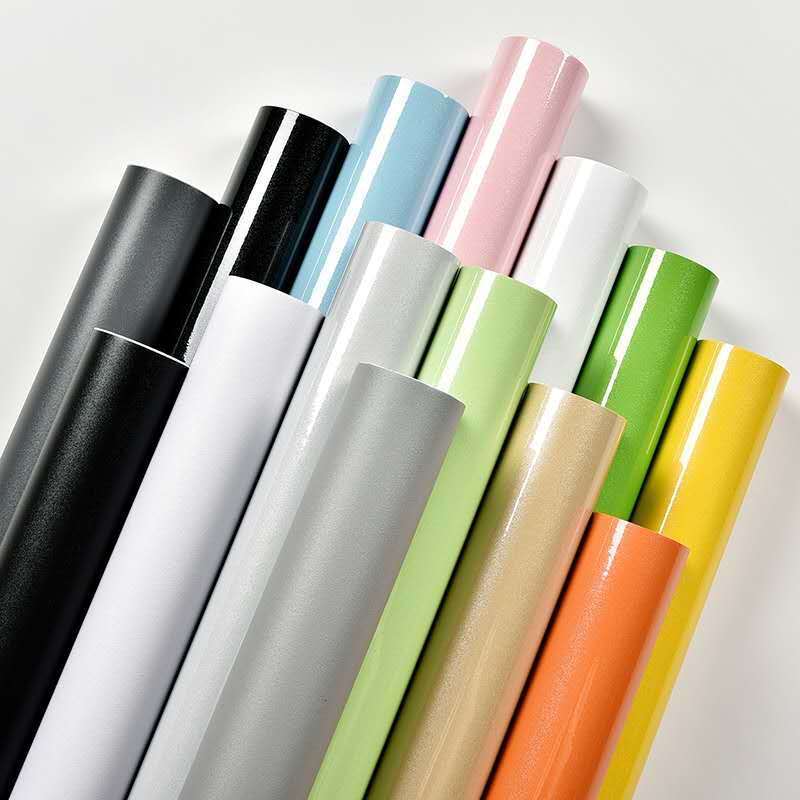 今日推荐烤漆壁纸柜子家具翻新贴纸橱柜衣柜贴纸纯色墙贴墙纸自粘