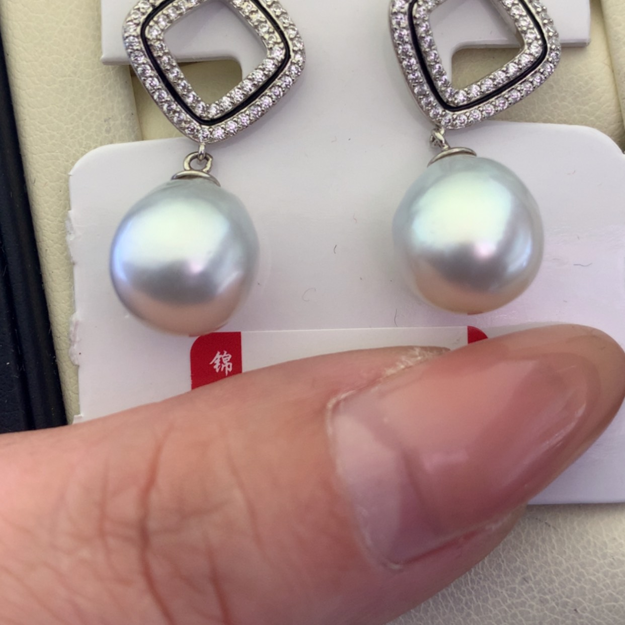 【闪购商品】海水珍珠耳饰银S925镶嵌