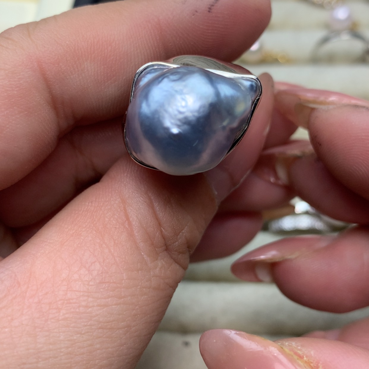 【闪购商品】海水珍珠戒指银S925镶嵌