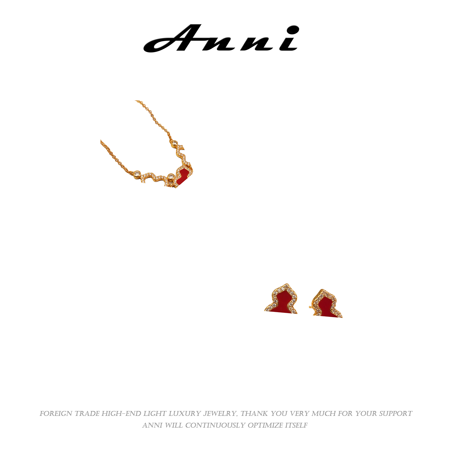 Anni轻奢【D1242】时尚气质可爱百搭小众简约耳饰项链6