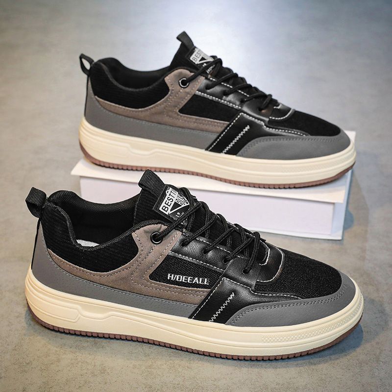 【秋冬换新】男鞋秋冬季透气港风百搭耐脏网面鞋潮流轻便软底运动休