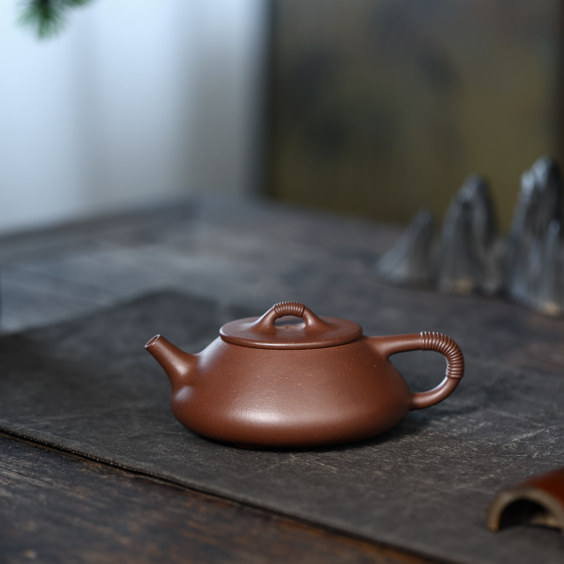  雪宝紫砂《线瓢》汤鹏 底槽清 180CC