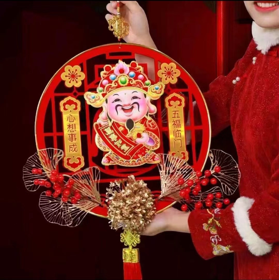 2024年新款创意摇头财神亚力克材质招财纳福居家福旺财