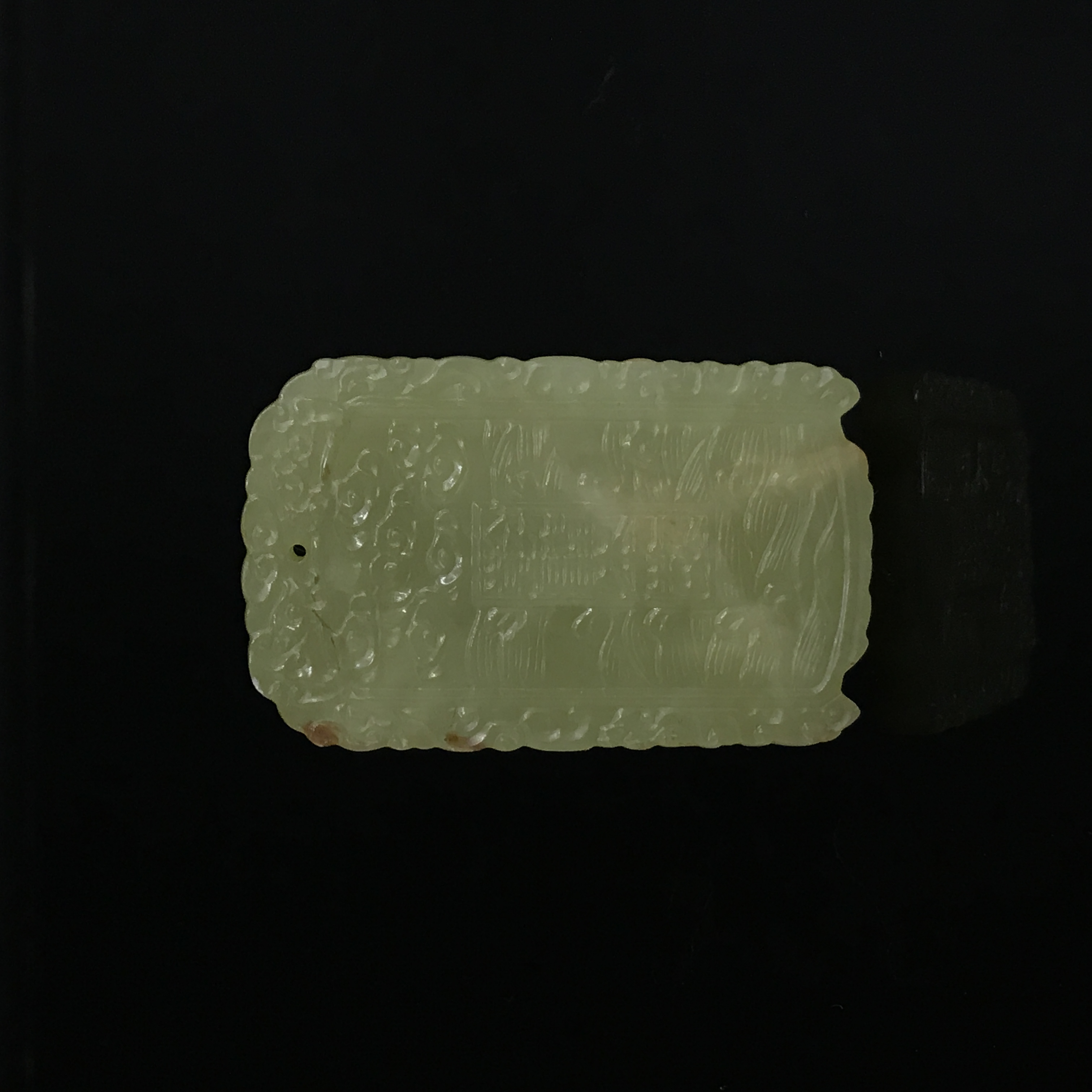 清中期和田黄玉海水云纹佩/508495/收藏/传承/【友谊文物商店】