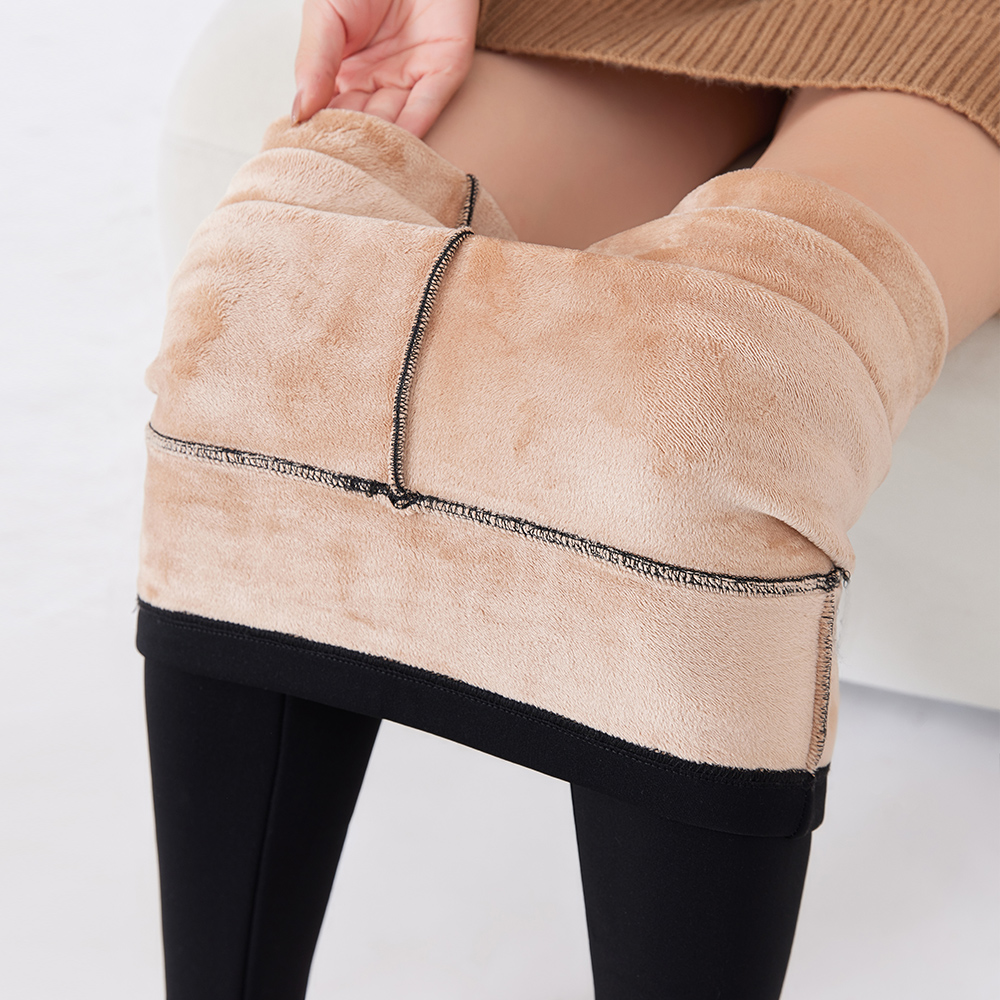 加绒加厚鲨鱼裤女冬外穿高腰打底裤大码弹力踩脚棉裤春秋薄款长裤