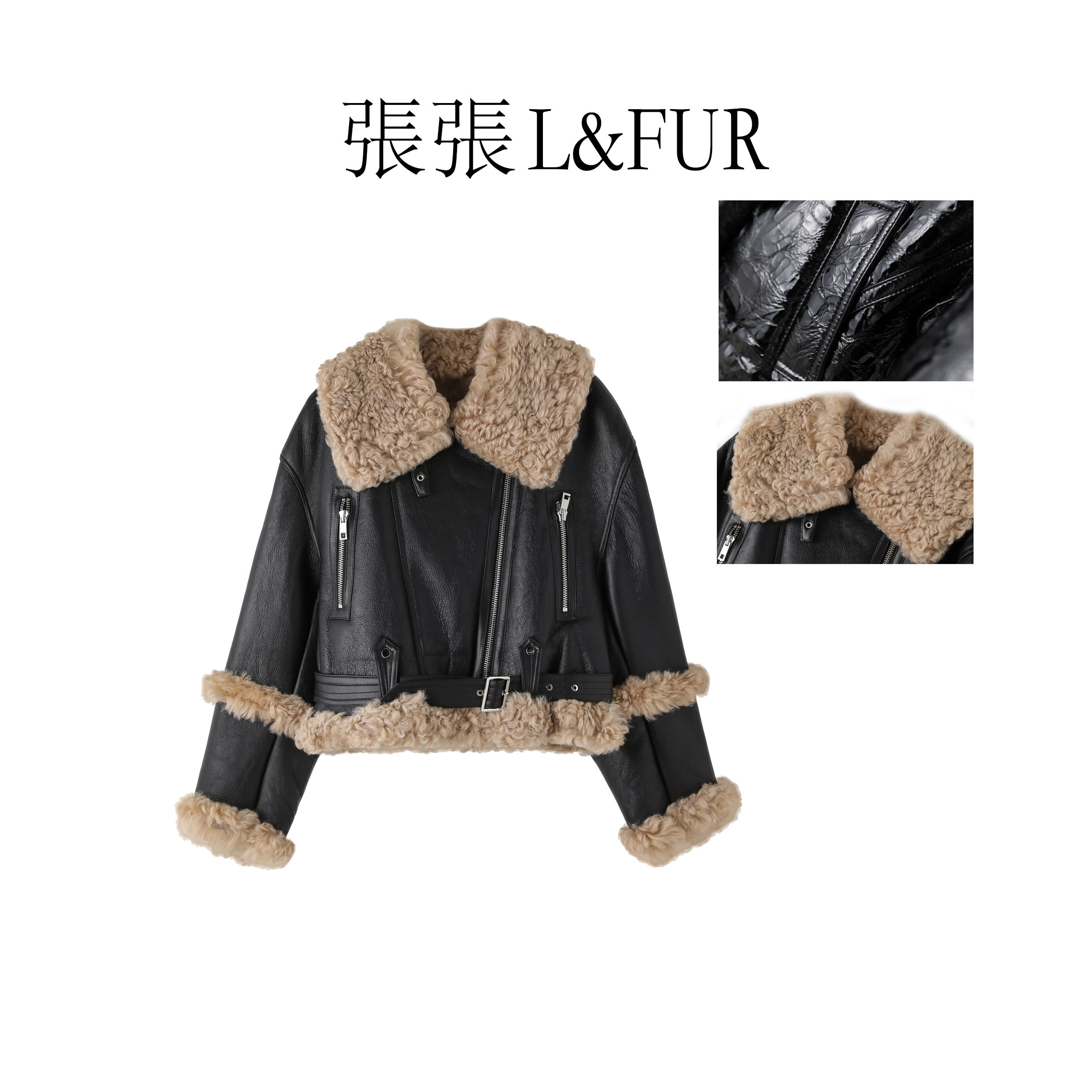 張張L.FUR 秋冬新品皮草皮毛一体K5F102