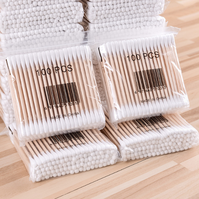 【2元浮力】棉签圆头一次性双头清洁棉棒家用碘伏化妆棉卸妆棉圆头