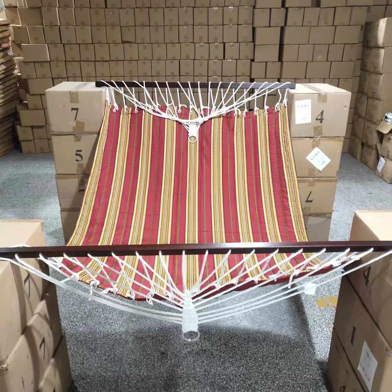 双人 防侧翻 红色条纹户外吊床