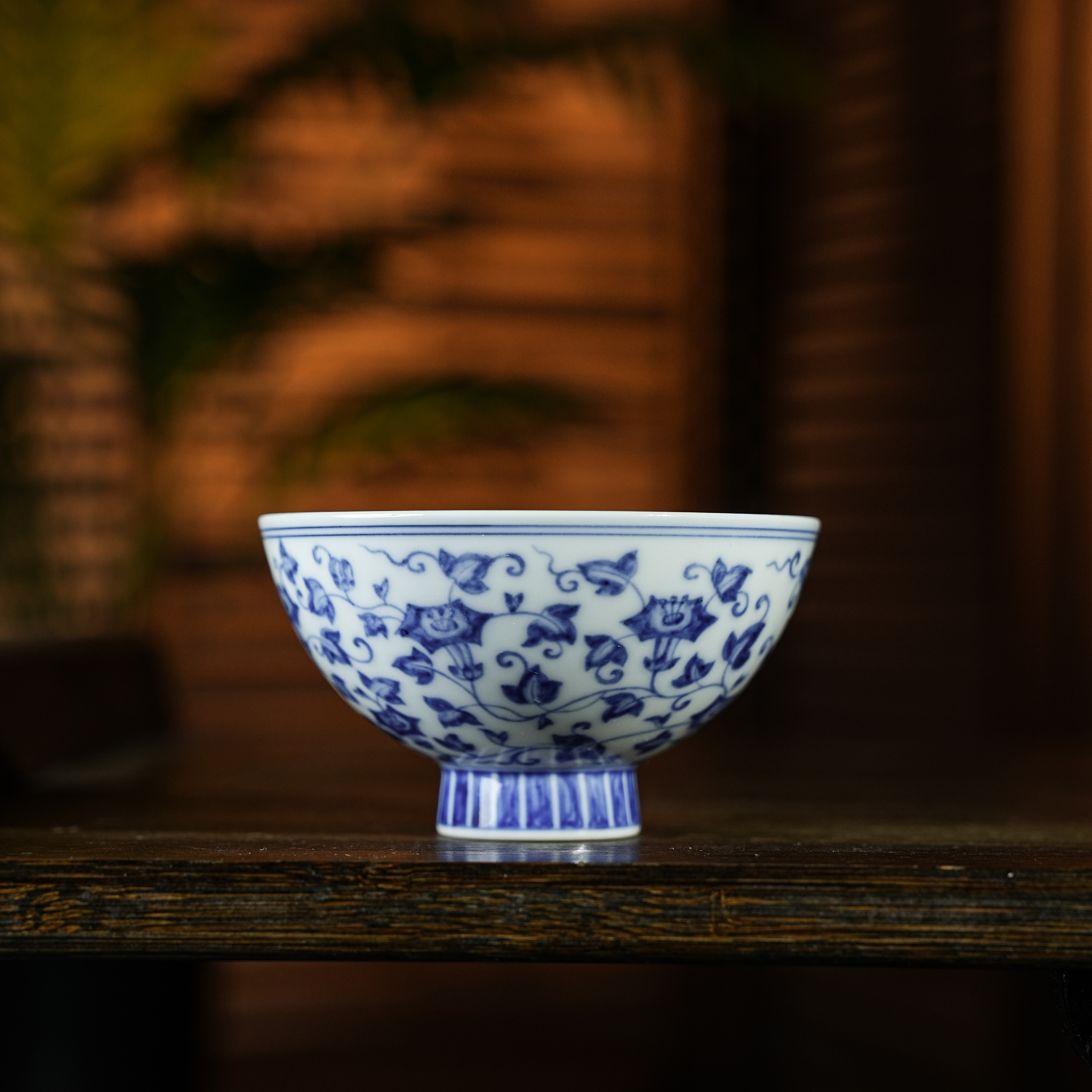 議匀堂 葡萄牵牛花杯 手作景德镇名窑口精品陶瓷高端茶器