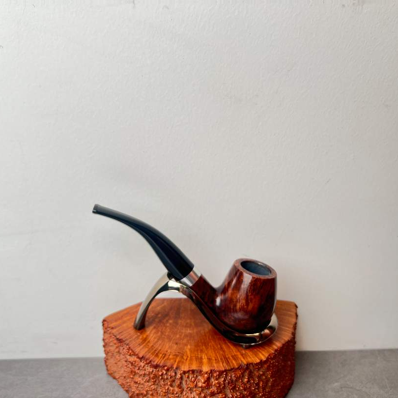 cc烟斗石楠木福尔摩斯弯斗滤芯9mm烟道新手斗