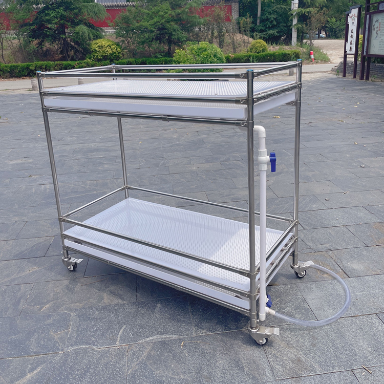 特厚202不锈钢pp网孔板花架 pvc整体托盘带排水君子兰 兰花 盆景