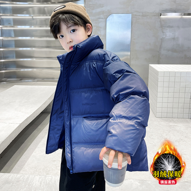 儿童装男童冬装加厚羽绒服免洗2023新款中大童冬季男孩外套洋气潮
