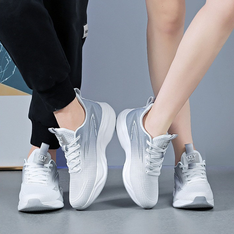 跑步专用鞋2024春夏新款男女软底减震运动鞋跳舞鞋健身鞋网面透气