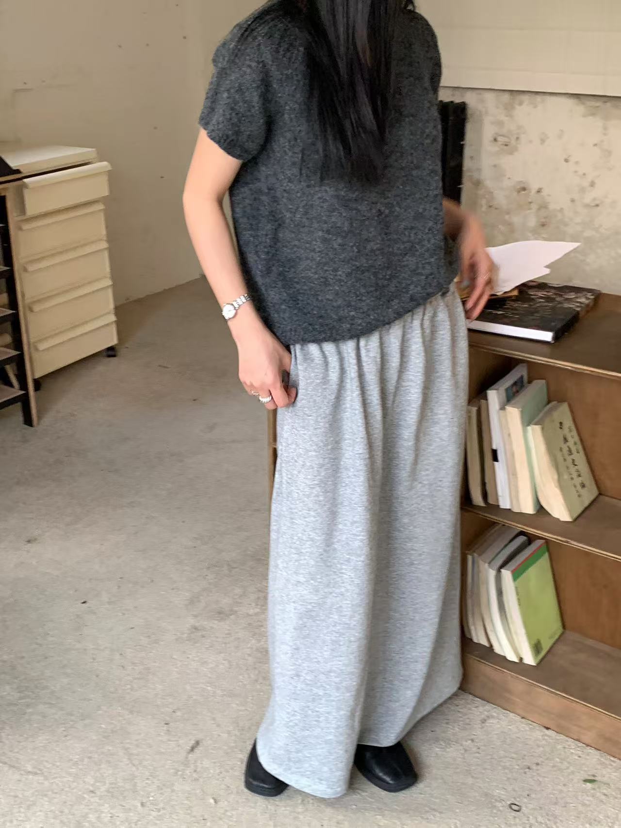 YY（8077#库）垂感气质百搭版半裙 KC