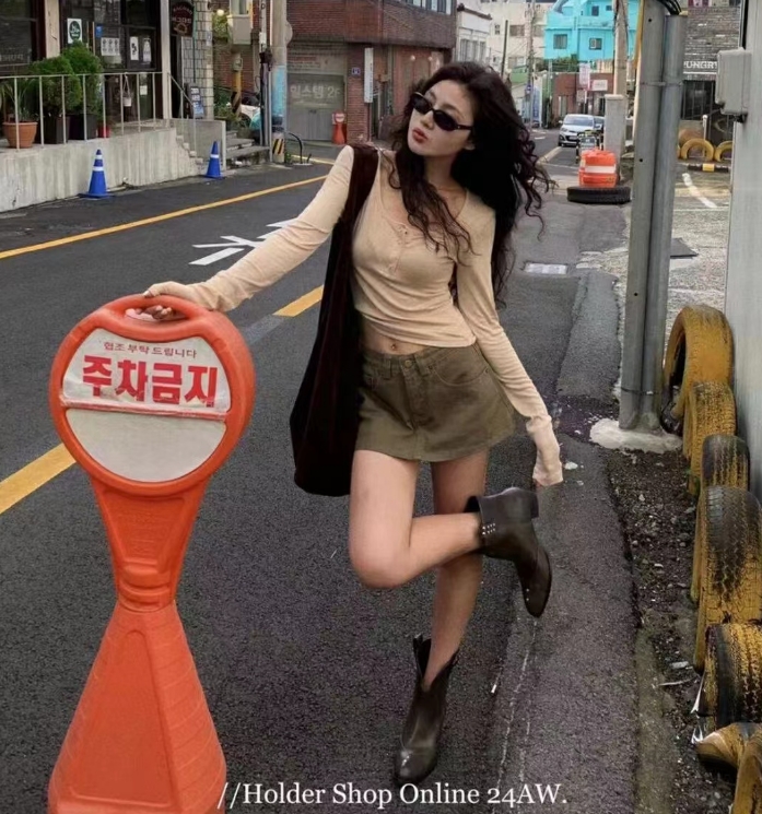 HOLDER  (6551#库) 韩系设计感百搭上衣 KC