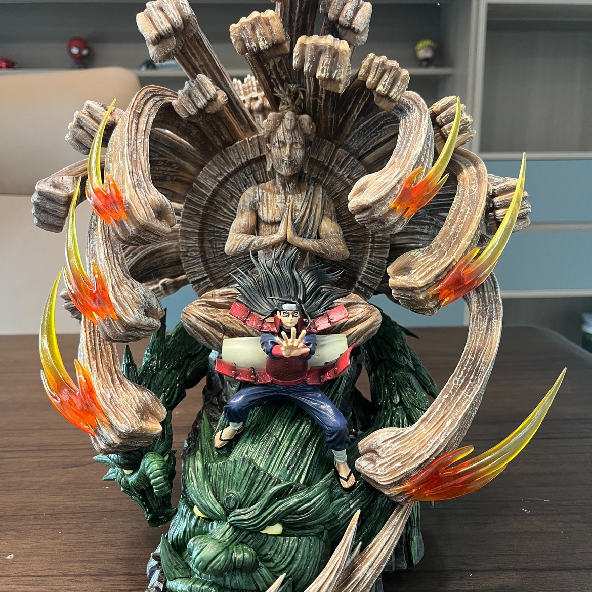 火影忍者高35cm十年百忍千手柱间初代火影手办模型 pvc实拍