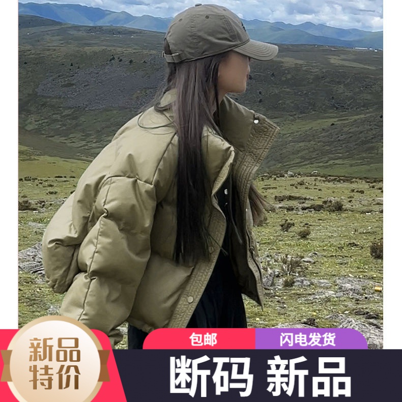 艾菜羽绒服新款爆款正品美拉德pu皮女士季小个子户外运动冬款