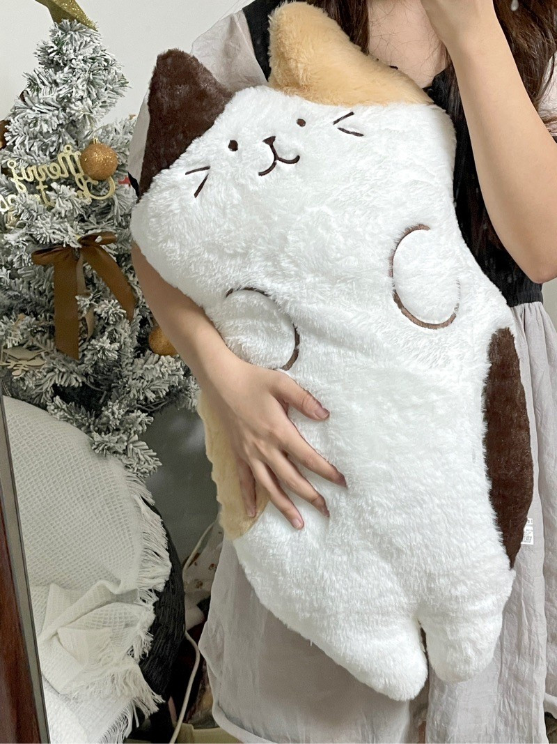 可爱卡通三花猫抱枕一个毛绒玩具女生睡觉玩偶宿舍学生超软腰靠