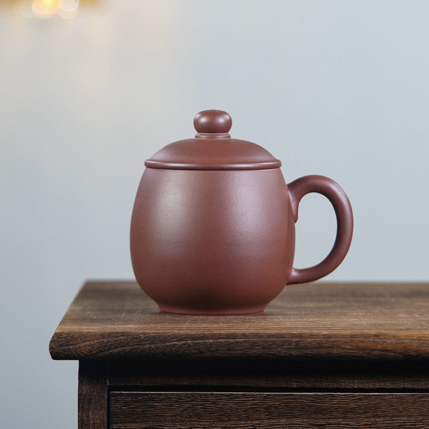 宜兴原矿底槽清(450cc)墩墩杯紫砂盖杯送礼必备家用办公室茶杯