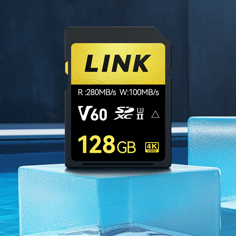 林克(LINK）专业影像存储卡V60 SD卡 280MB/S相机内存卡128GB/256G