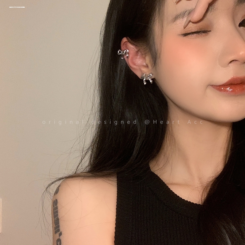 小众轻奢精致百搭蝴蝶结系列耳钉个性网红夏季女简约时尚潮耳饰