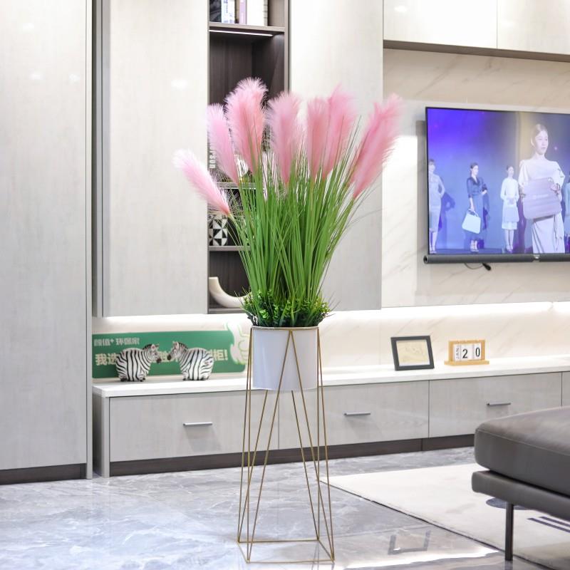 仿真花芦苇草狗尾巴草大束长枝落地室内客厅网红装饰花直播间摆设