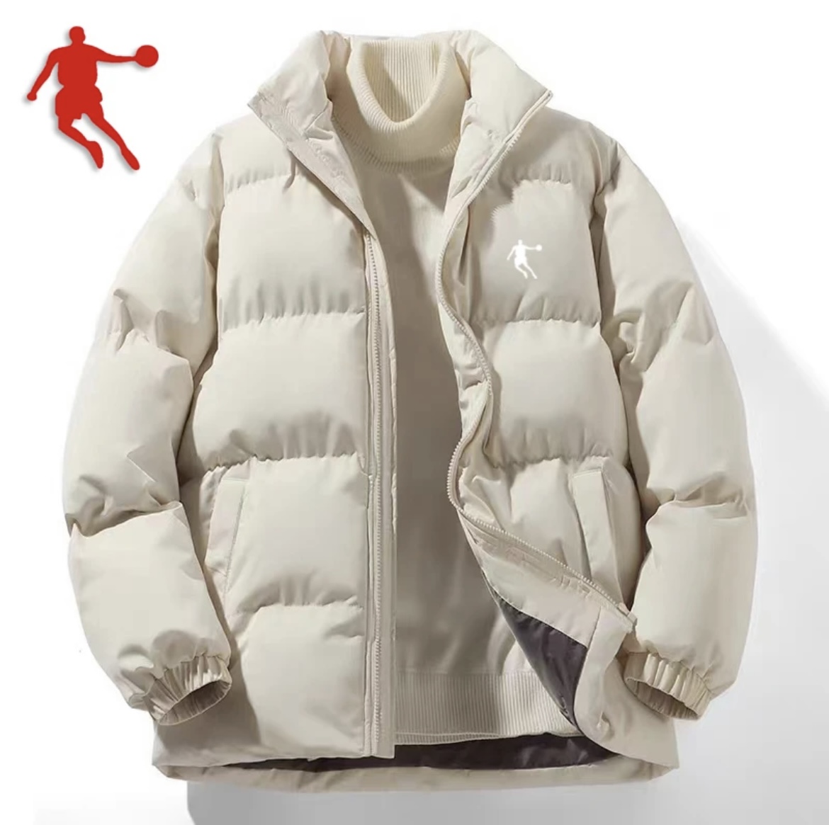 乔丹体育专卖男士棉衣外套加厚保暖冬季休闲大码棉服韩版情侣棉袄