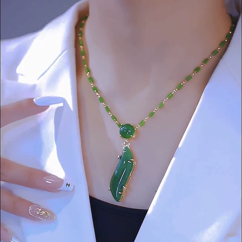 钛钢合成锆石项链 sp-气质时尚项链女高级感锁骨链2025新款