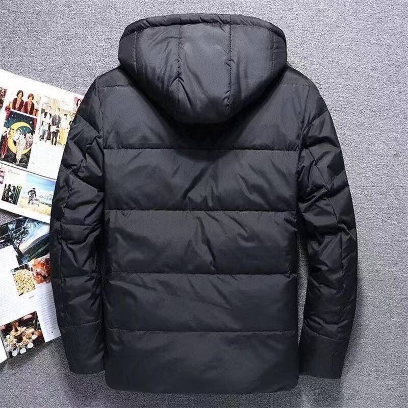 鸭鸭羽绒服男士短款2023年冬季新款加厚韩版潮流中青年白鸭绒男