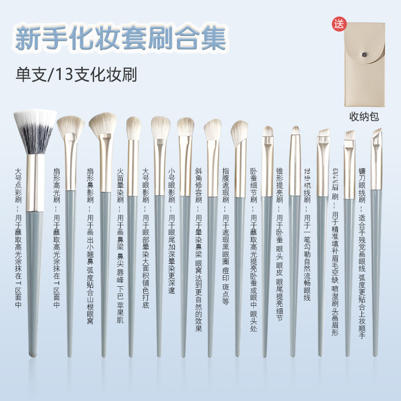 沧州蓝桥软毛眼部眼影刷点彩修容刷卧蚕提亮眼部细节刷便携化妆刷
