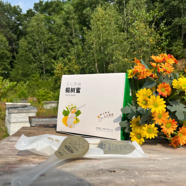 优质东北黑蜂·椴树蜜·（勺蜜）12g*10支/盒便携勺蜜 浓郁原浆椴树蜜