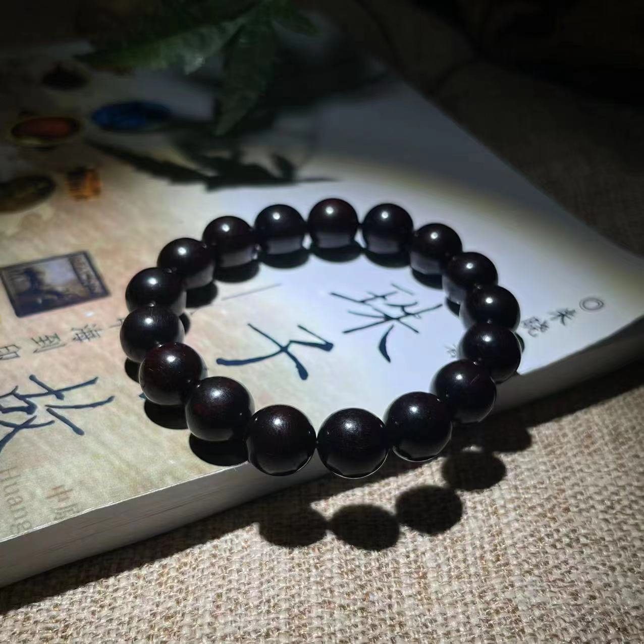 小叶紫檀手串长串108印度紫檀木串