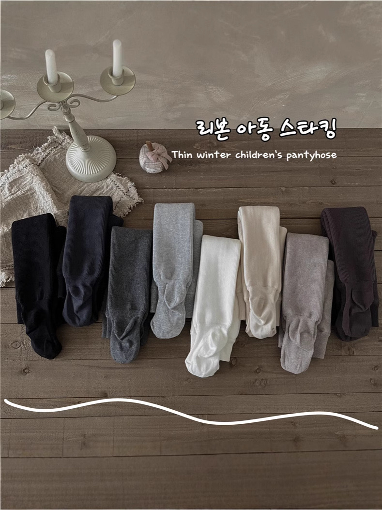 冬季新款儿童打底裤宝宝加绒加厚连裤袜细条纹公主风复合裤