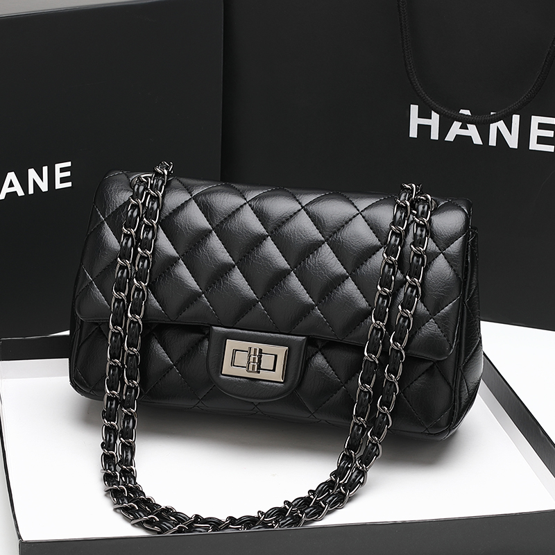 女士包包菱格链条包2025新款斜挎包时尚百搭小香风单肩包链条女包
