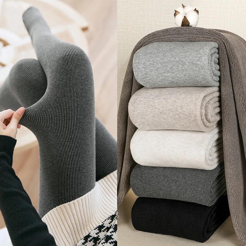 【压力显瘦】秋冬季打底裤袜加绒女外穿加绒螺纹显瘦保暖百搭漫画腿