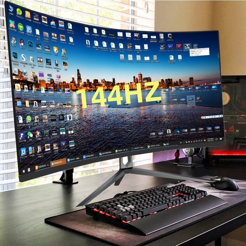 32英寸液晶电脑高清HDMI显示器台式大屏幕曲面PS4外接2K游戏24 27