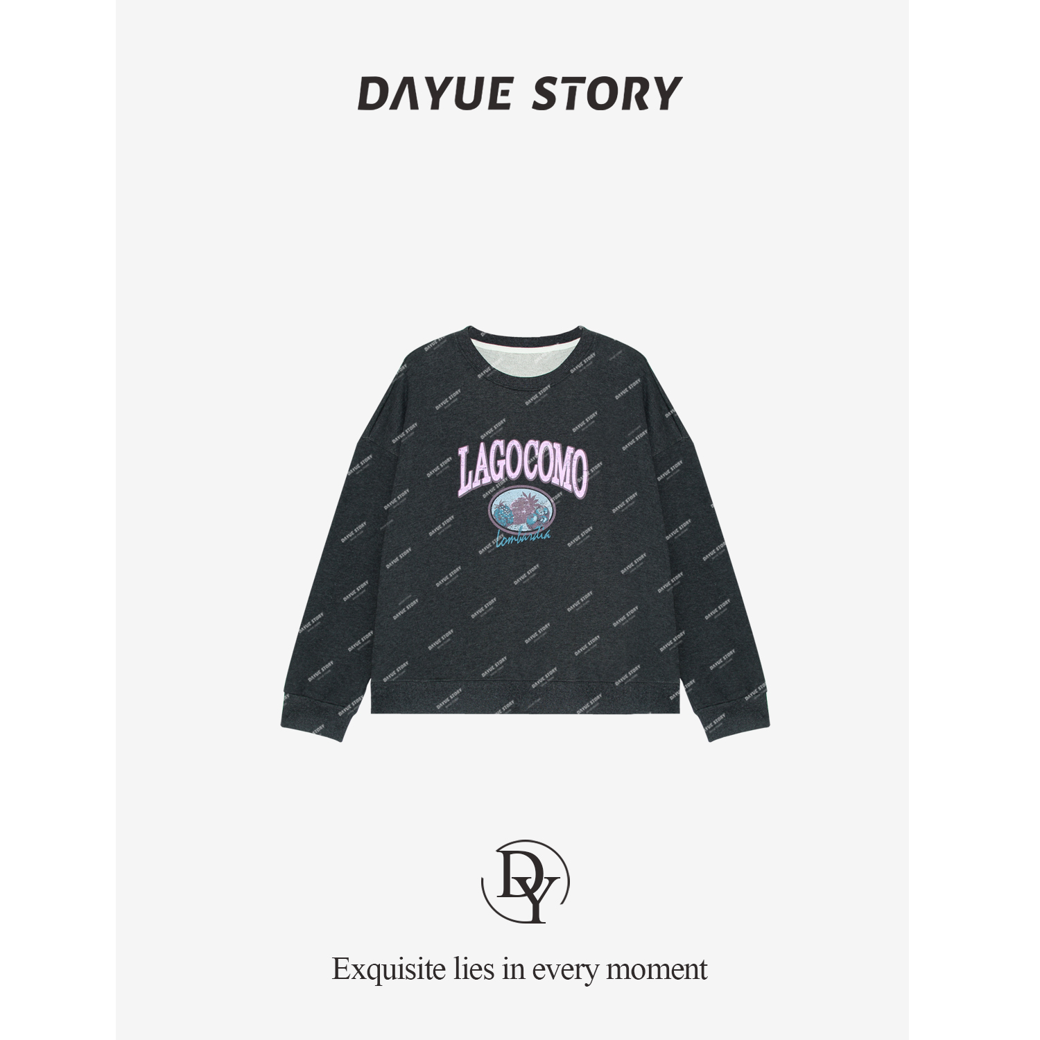 DAYUE【自在松弛】实穿无感印花！髙支髙密~秋韩版百搭字母卫衣